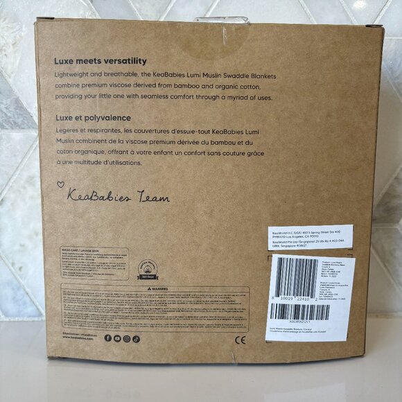 KeaBabies 0-12M Corals Blanket Lumi Muslin Soft Blanket Anti Shrink Anti Wrinkle - Picture 4 of 7